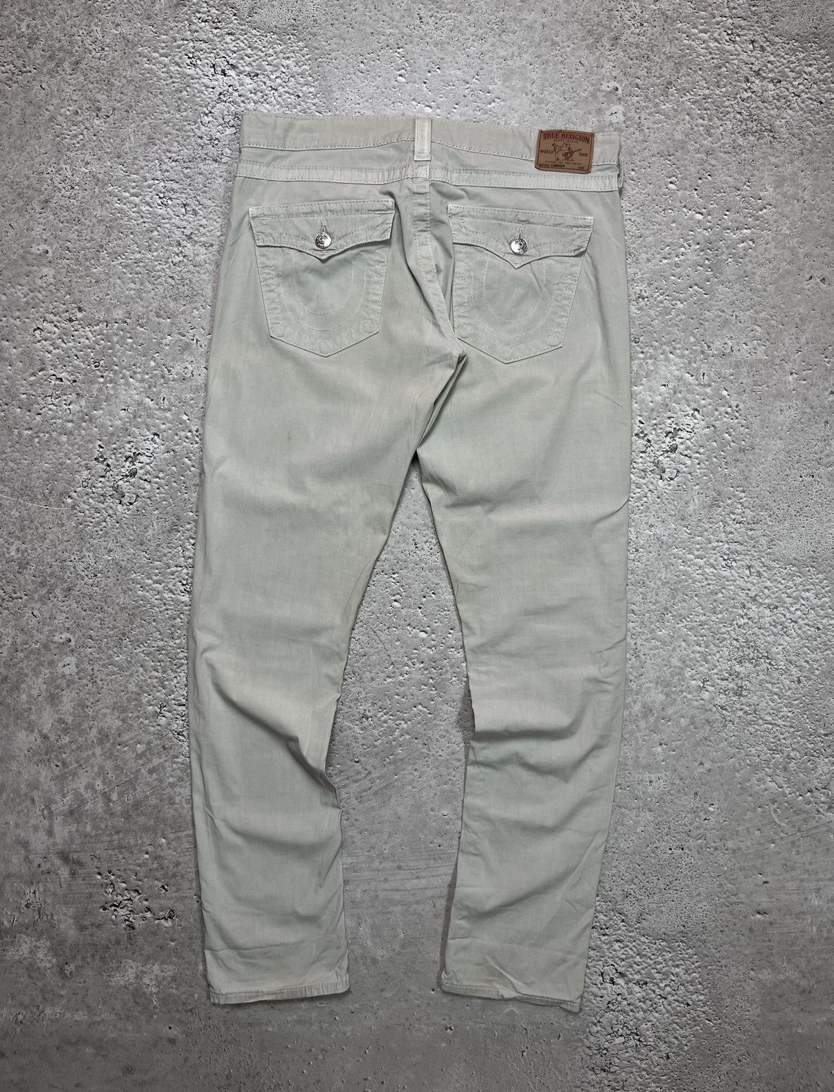 True Religion True Religion Cameron Beige Jeans Women’s Size L Made in USA Size 34" / US 12 / IT 48 - 1 Thumbnail