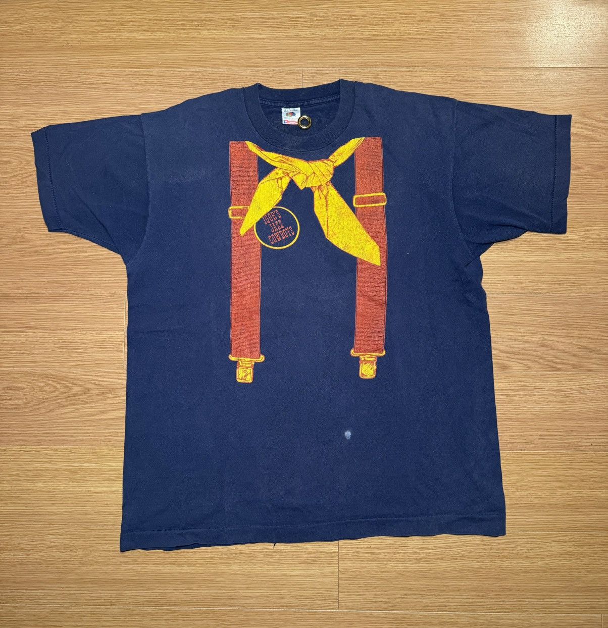 Band Tees × Fruit Of The Loom × Vintage 90s Igor’s Jazz Cowboys suspenders/bandana graphic tee rare Size US XL / EU 56 / 4 - 2 Thumbnail