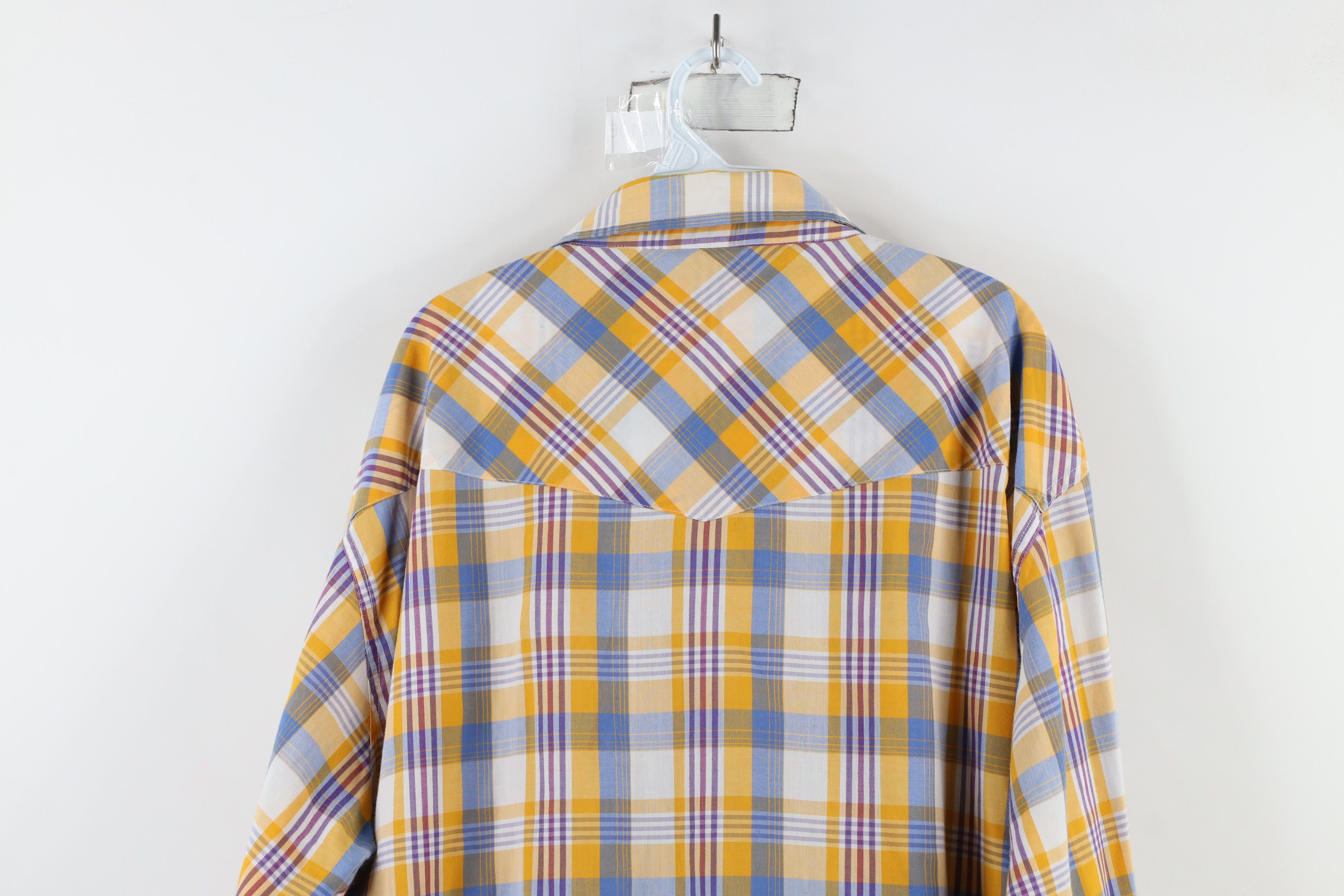 Vintage Vintage 90s Rockabilly Western Rodeo Snap Button Shirt Plaid Size US XXL / EU 58 / 5 - 12 Thumbnail