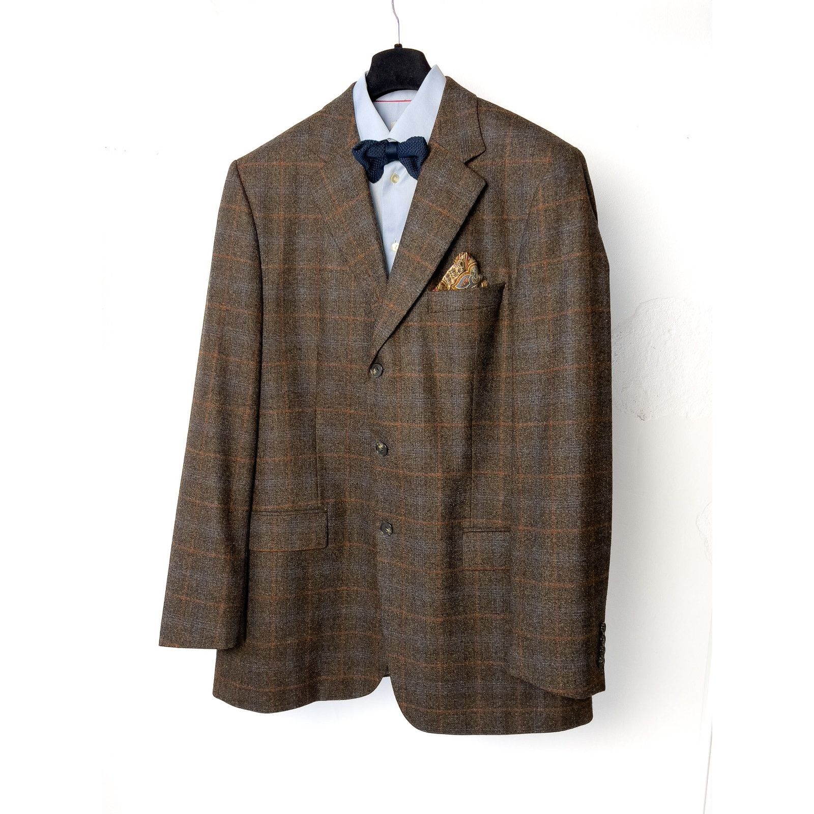 Loro Piana Merino Wool Windowpane Blazer, EU 106 Size 44L - 2 Thumbnail