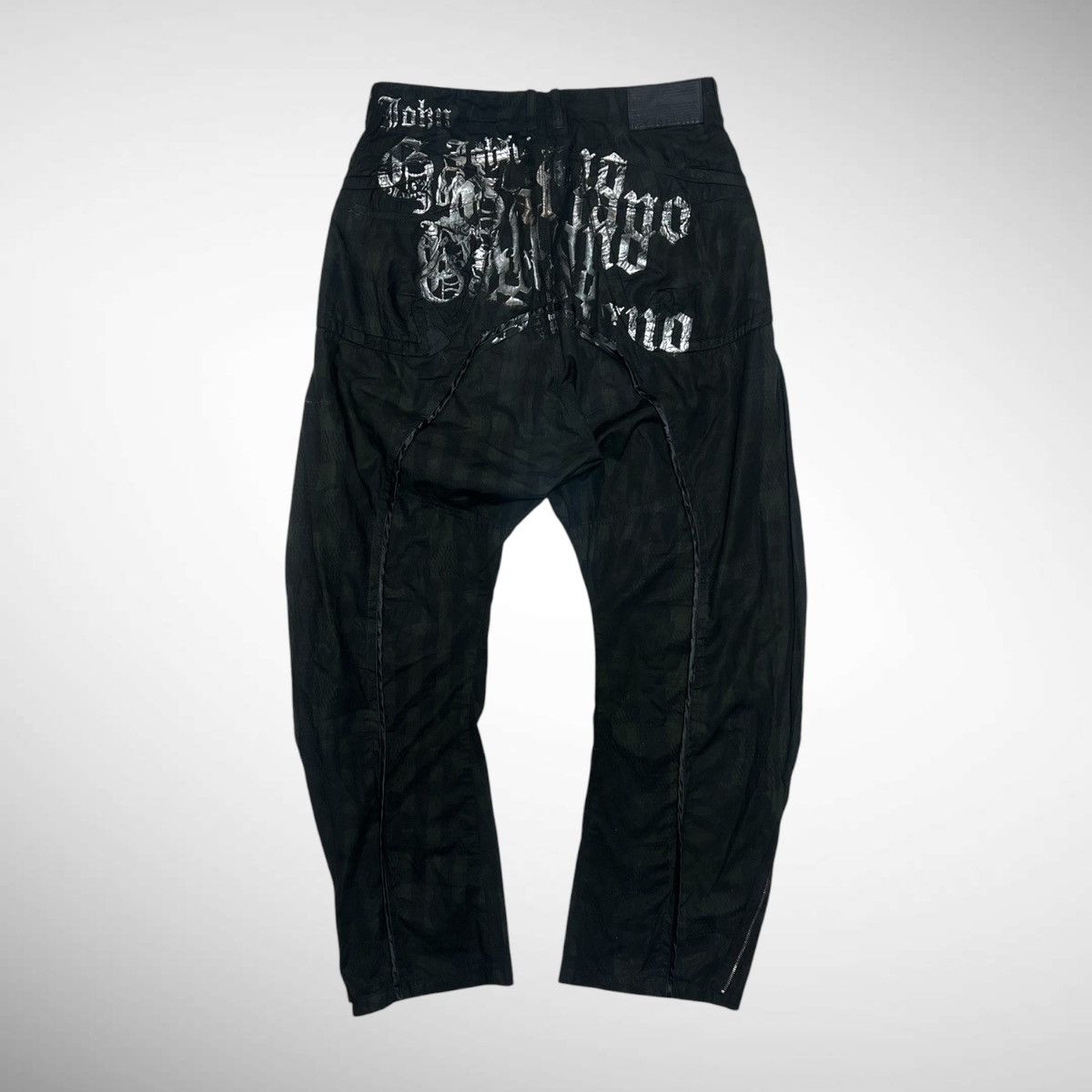 John Galliano Splatter Logo Pants
