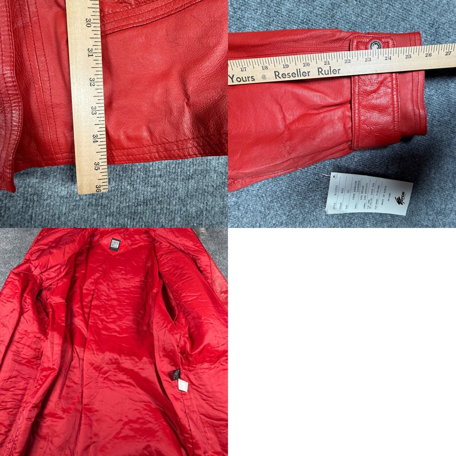 Doublet VINTAGE Red Leather Fox Fur Hooded Coat Jacket XL Womens Double Breasted Luxury Size XL / US 12-14 / IT 48-50 - 9 Thumbnail