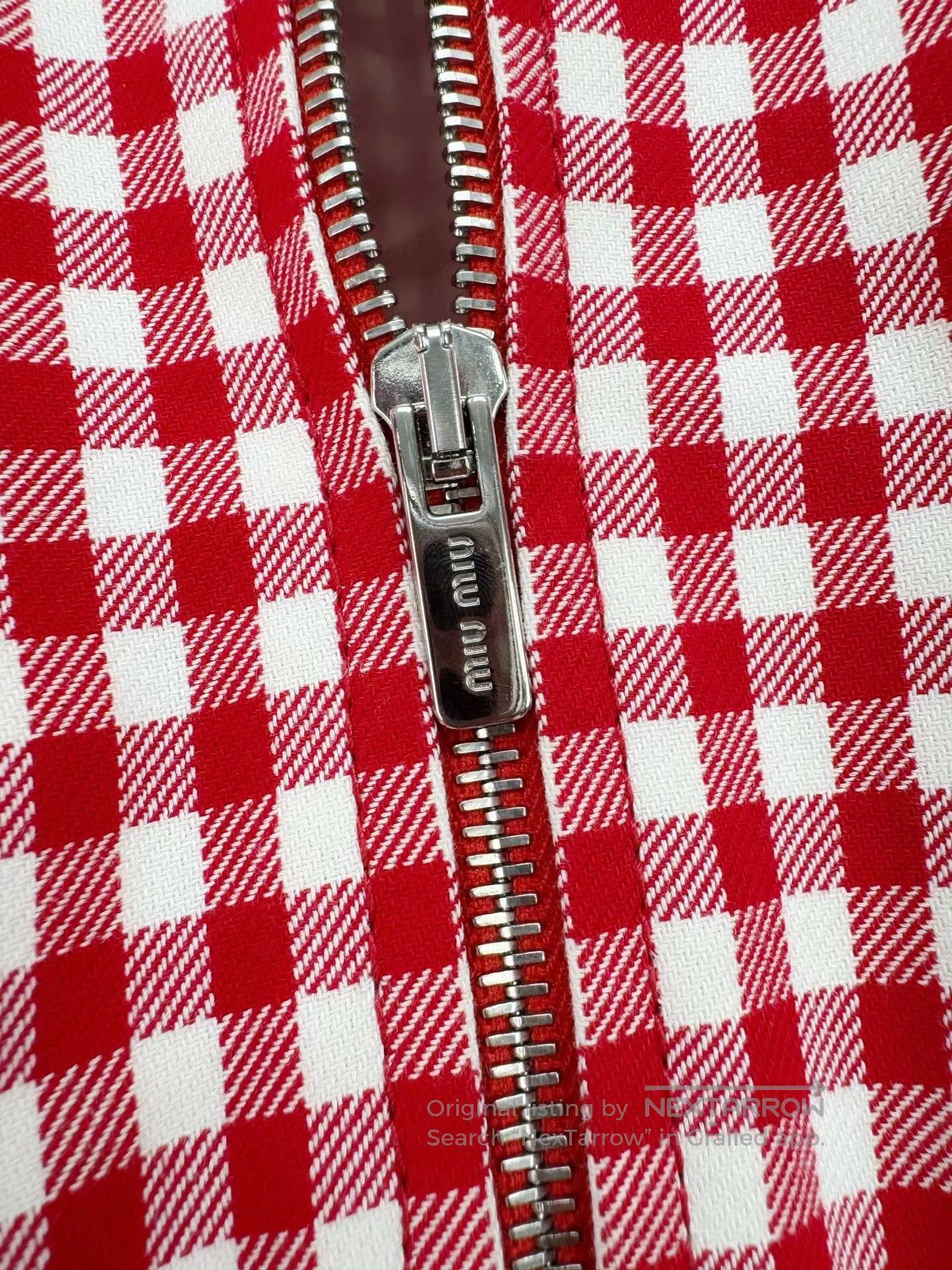 Miu Miu miu miu red and white checkered jacket. Size US M / EU 48-50 / 2 - 5 Thumbnail