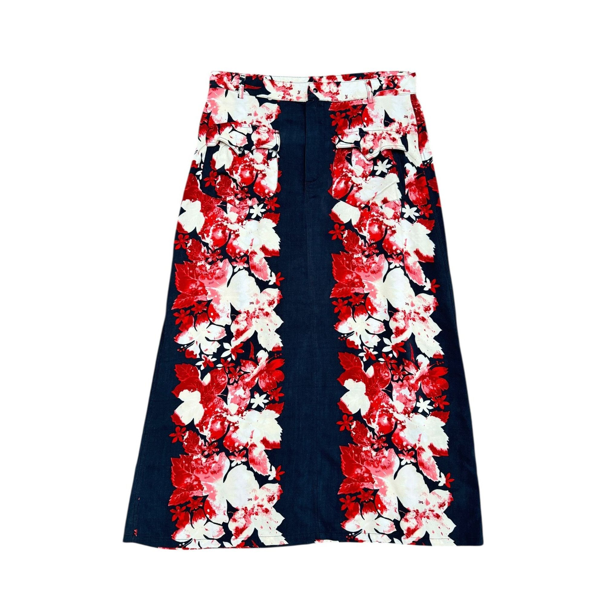 Jean Paul Gaultier Vintage Floral Maxi Skirt Size 30" / US 8 / IT 44 - 1 Thumbnail