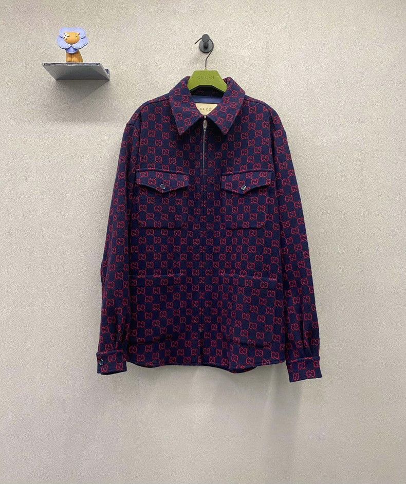 Gucci Gucci Printed wool zipper long-sleeved jacket 2501-Nextarro Size US M / EU 48-50 / 2 - 1 Thumbnail