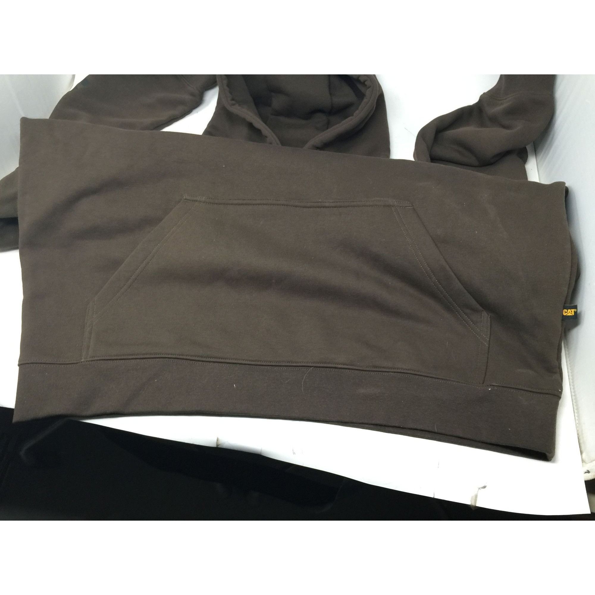 Caterpillar Men's CAT Trademark Banner Hooded Sweatshirt - Coffee Bean - Size US XXL / EU 58 / 5 - 4 Thumbnail