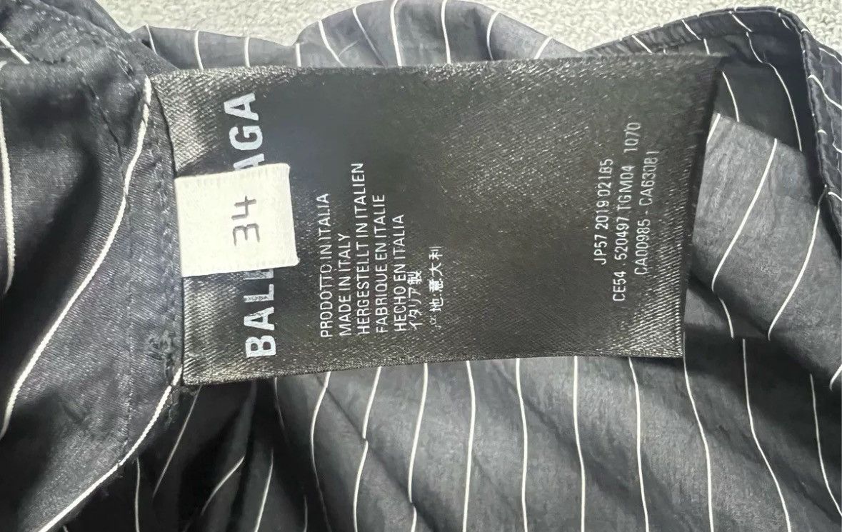 Balenciaga Balenciaga striped logo tie shirt jacket Size US M / EU 48-50 / 2 - 6 Thumbnail