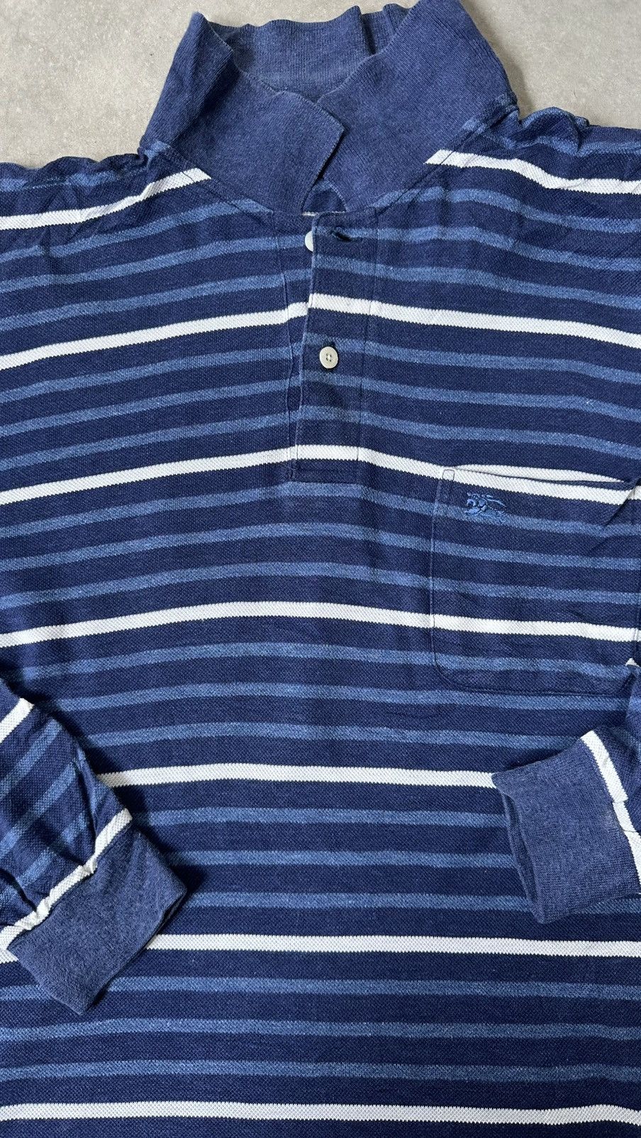 Burberry VINTAGE BURBERRY’S SAMPLE STRIPES POLO TEE Size US L / EU 52-54 / 3 - 2 Thumbnail