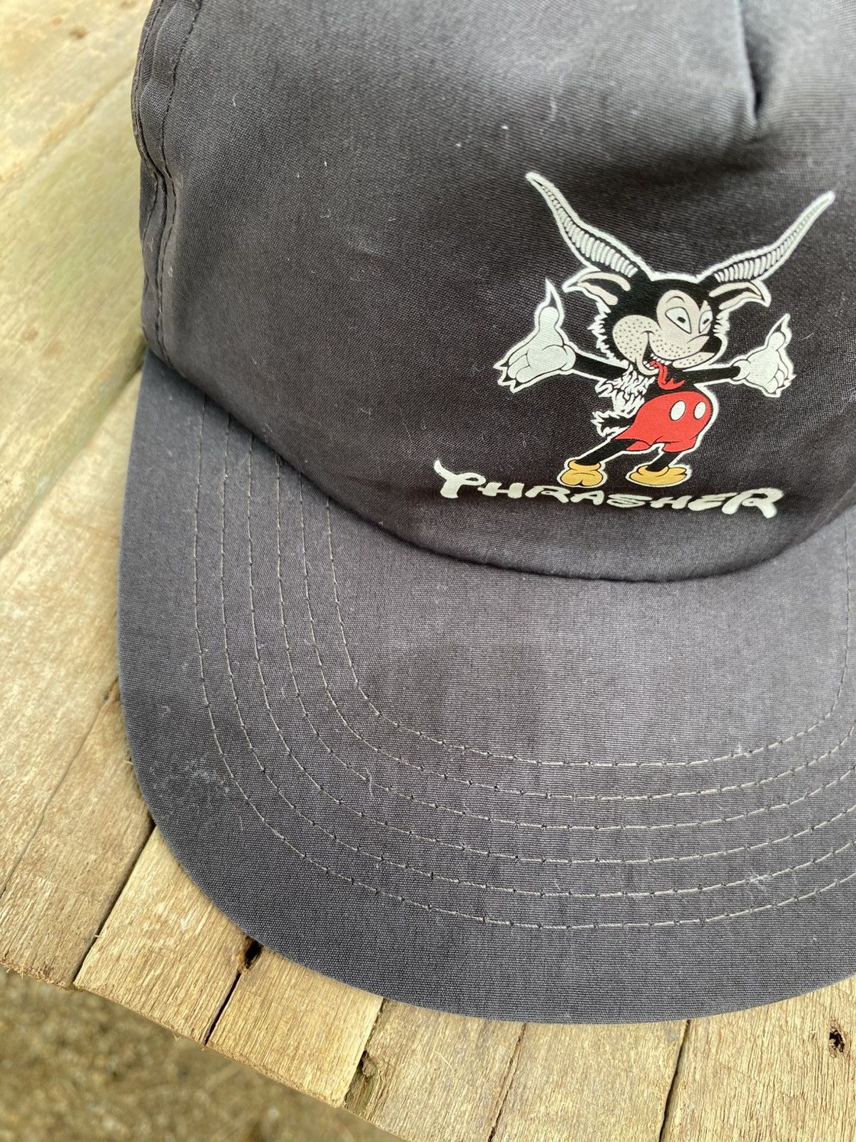 Vintage Rare🔥Vintage Thrasher Mickey Mouse Goat Baphomet Cap Hats Size ONE SIZE - 4 Thumbnail