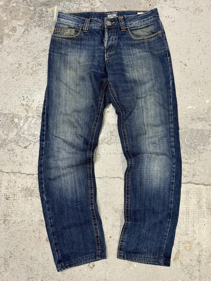 Designer × Jean Paul Gaultier × Vintage 2000s Jean Paul Gaultier Blue Brut Denim Jeans Size US 30 / EU 46 - 1 Thumbnail