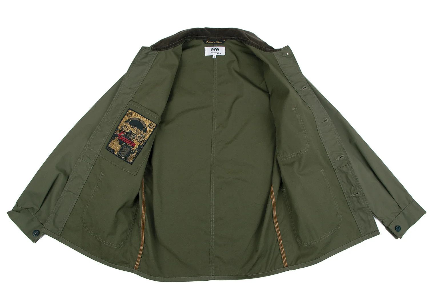 Junya Watanabe Olive Work Jacket with French Fabric, Size S Size US S / EU 44-46 / 1 - 13 Thumbnail