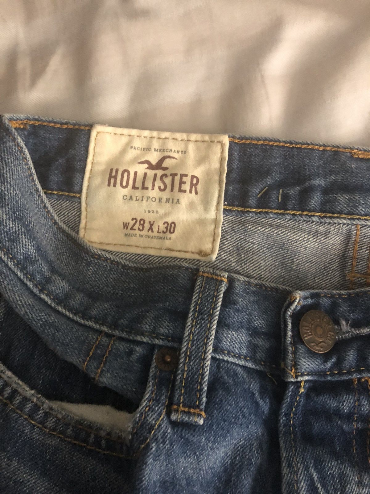 Hollister blue distressed hollister slim straight jeans 28 x 30 men’s Size US 28 / EU 44 - 12 Thumbnail