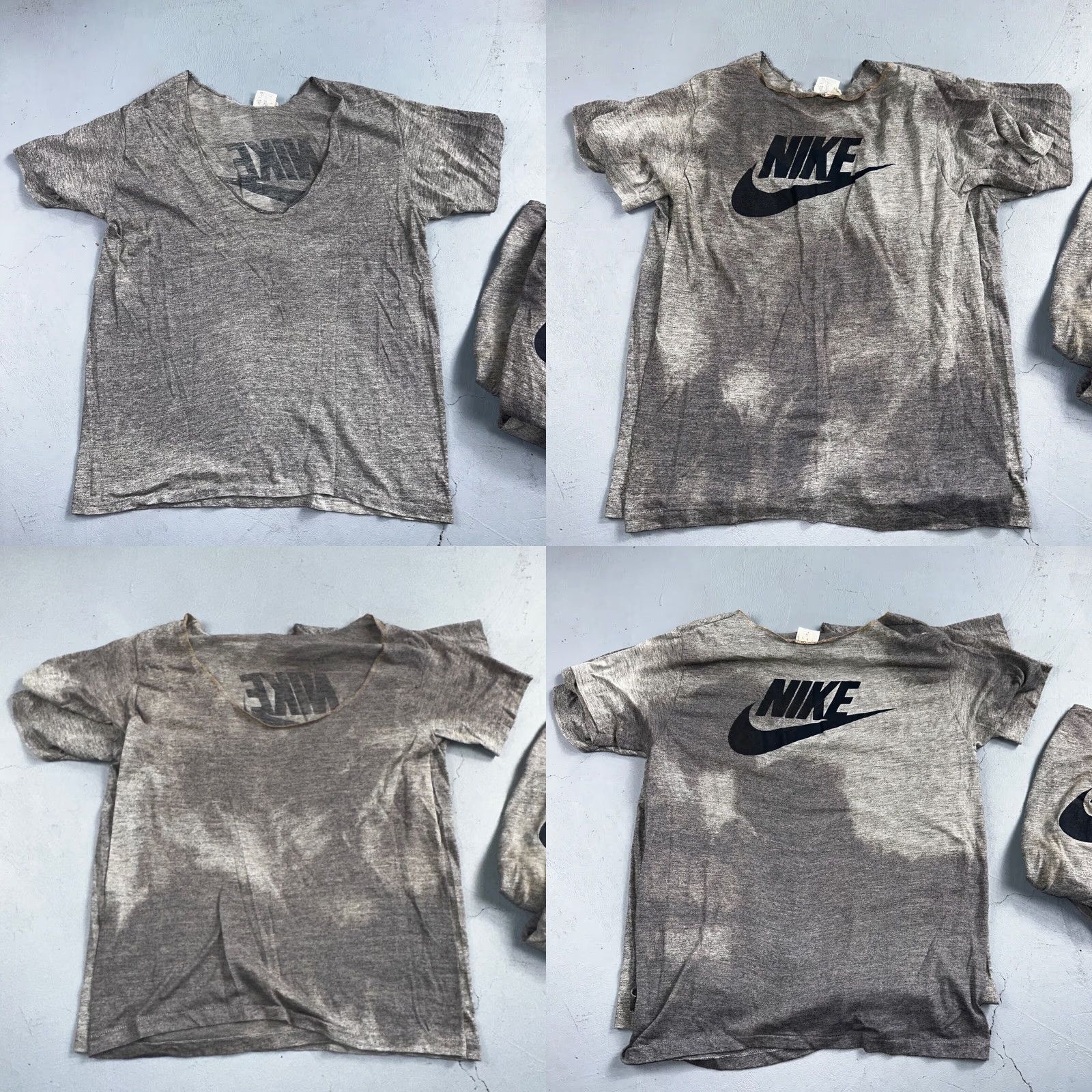 Nike Nike T Shirt Men Gray Short Sleeve Crew Neck VTG 70s 80s 90s Vintage Solid Swoosh Front Printed Size US L / EU 52-54 / 3 - 10 Thumbnail
