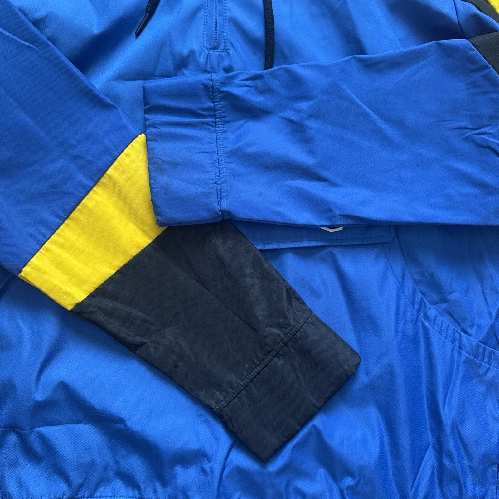 Black Pyramid Black Pyramid Jacket. Blue and Yellow. Windbreaker with hood Size US XL / EU 56 / 4 - 5 Thumbnail