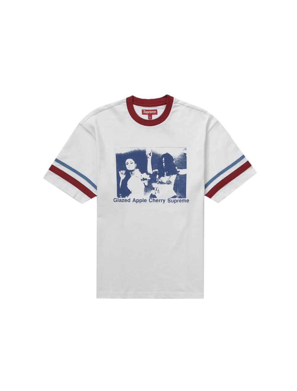 image of Supreme Glazed Athletic Tee in White, Men's (Size XL)