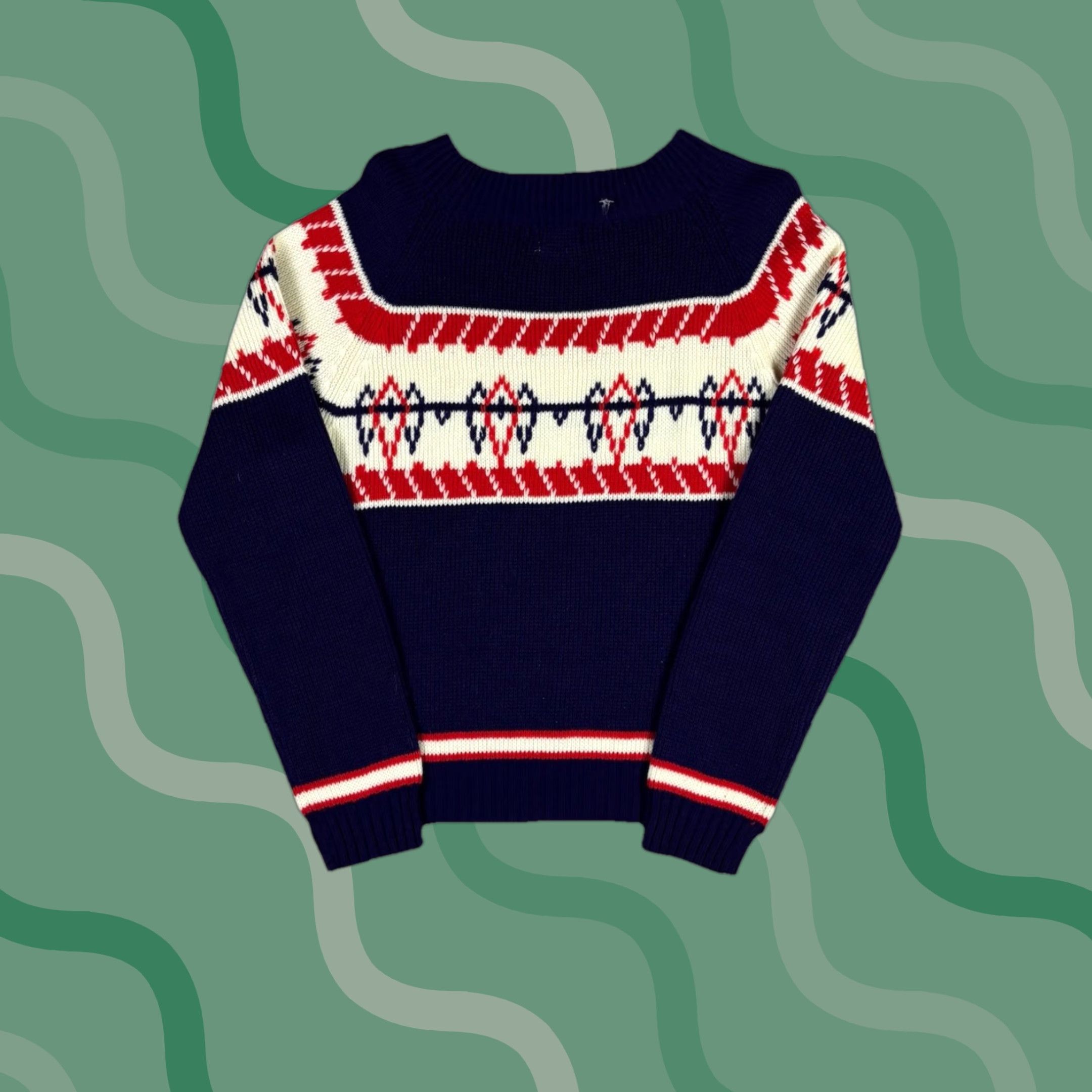 Vintage VINTAGE Diamond Sweater Shirt? Size US S / EU 44-46 / 1 - 1 Thumbnail