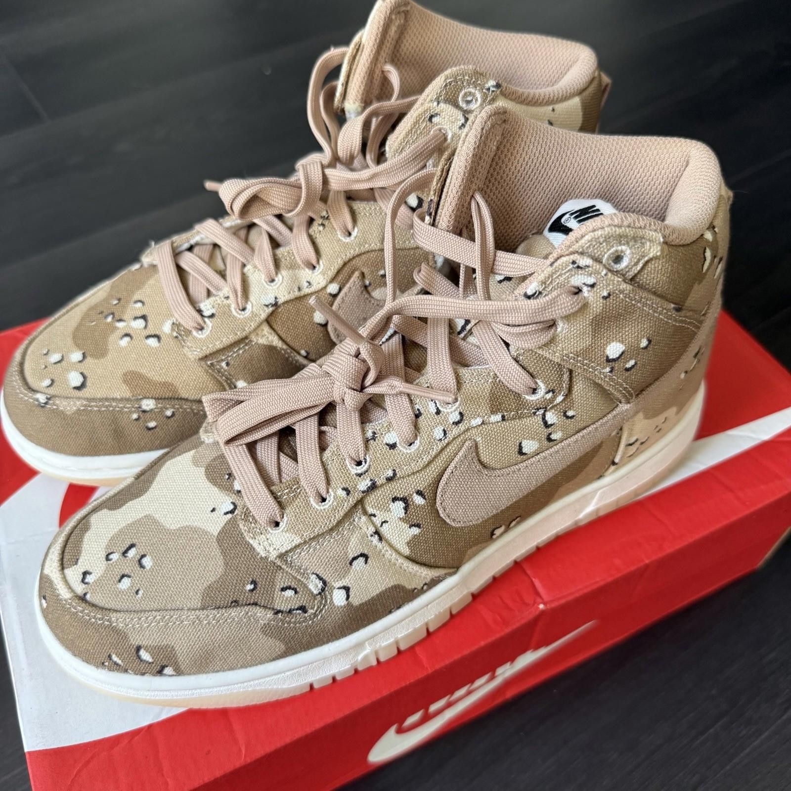 Nike New Nike Dunk High Desert Camo Brown White Womens Size 8.5 Size US 8.5 / IT 38.5 - 2 Thumbnail