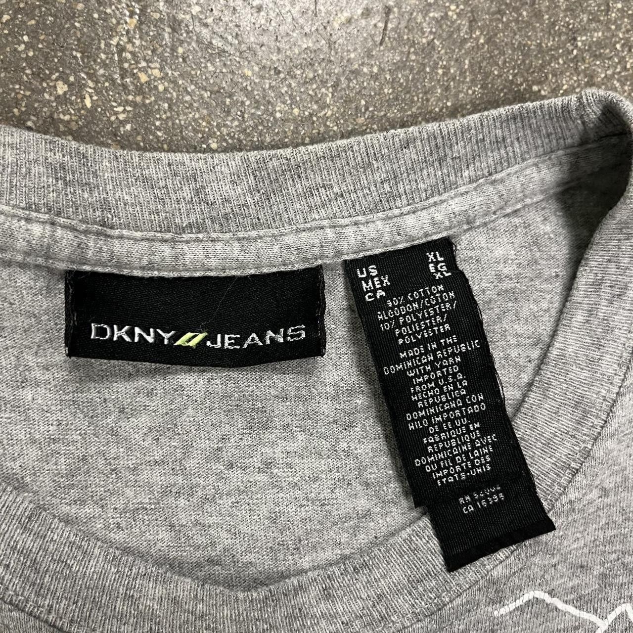 DKNY VTG Y2K DKNY Jeans DJ Sketch Art Graphic T shirt Grey Size US XL / EU 56 / 4 - 4 Thumbnail