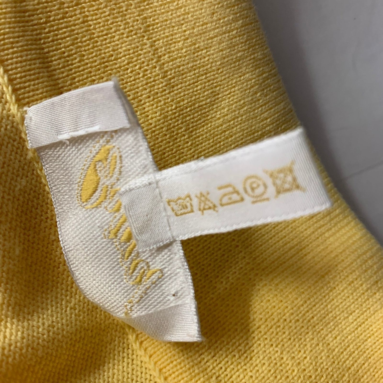 Brioni BRIONI Size L Yellow White Tipped Knit Cotton Polo Size US L / EU 52-54 / 3 - 5 Thumbnail