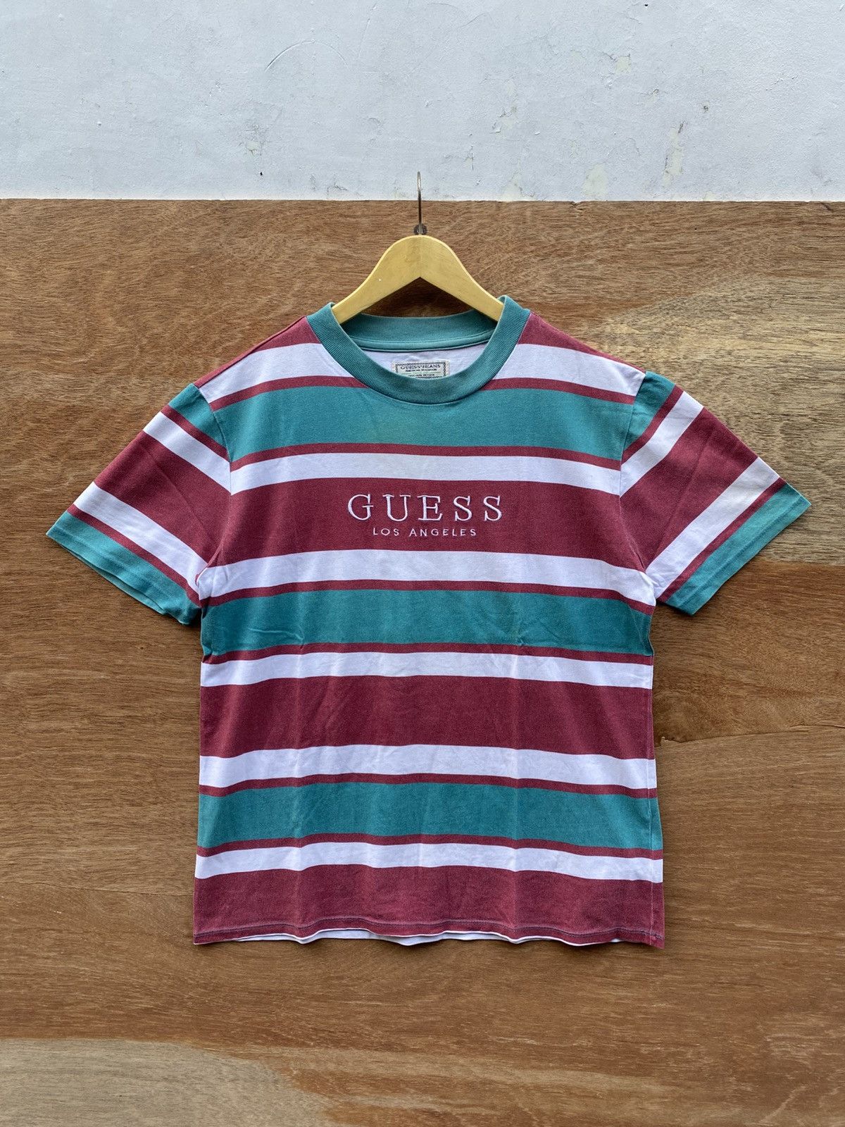 Guess Guess stripped embroidery tshirt Size US M / EU 48-50 / 2 - 3 Thumbnail