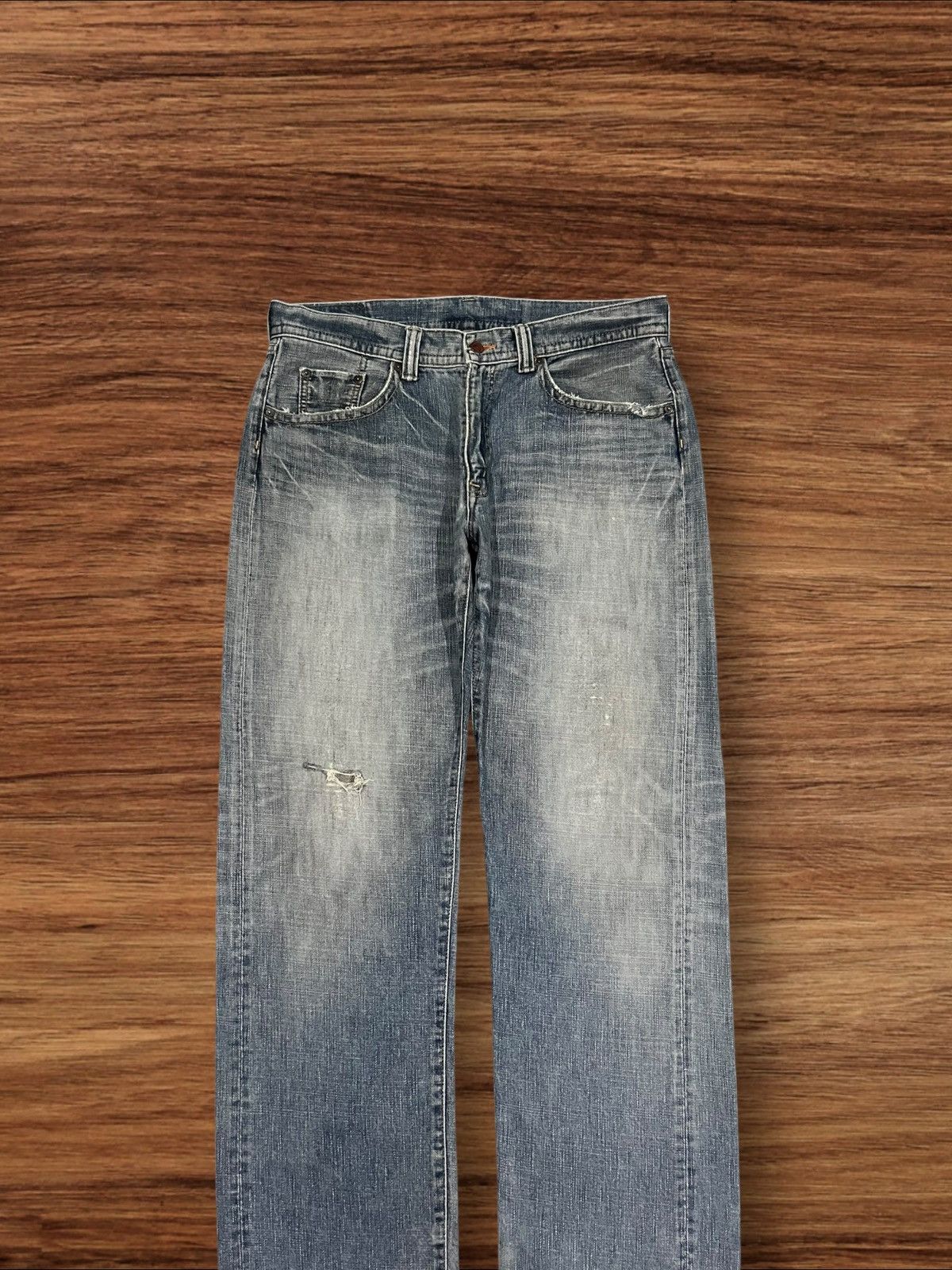 Japanese Brand Vintage Japanese Brand GL Heart Blue Washed Baggy Leg Jeans Size US 36 / EU 52 - 3 Thumbnail