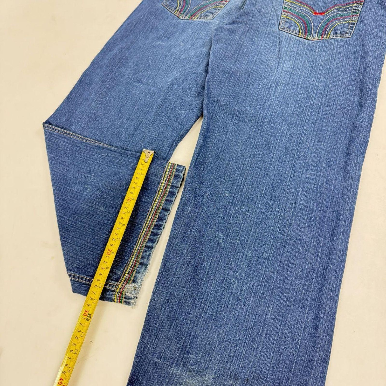 Ecko Unltd. × JNCO × Vintage Vintage y2k embroidered skater baggy wide leg faded jeans Size US 38 / EU 54 - 4 Thumbnail