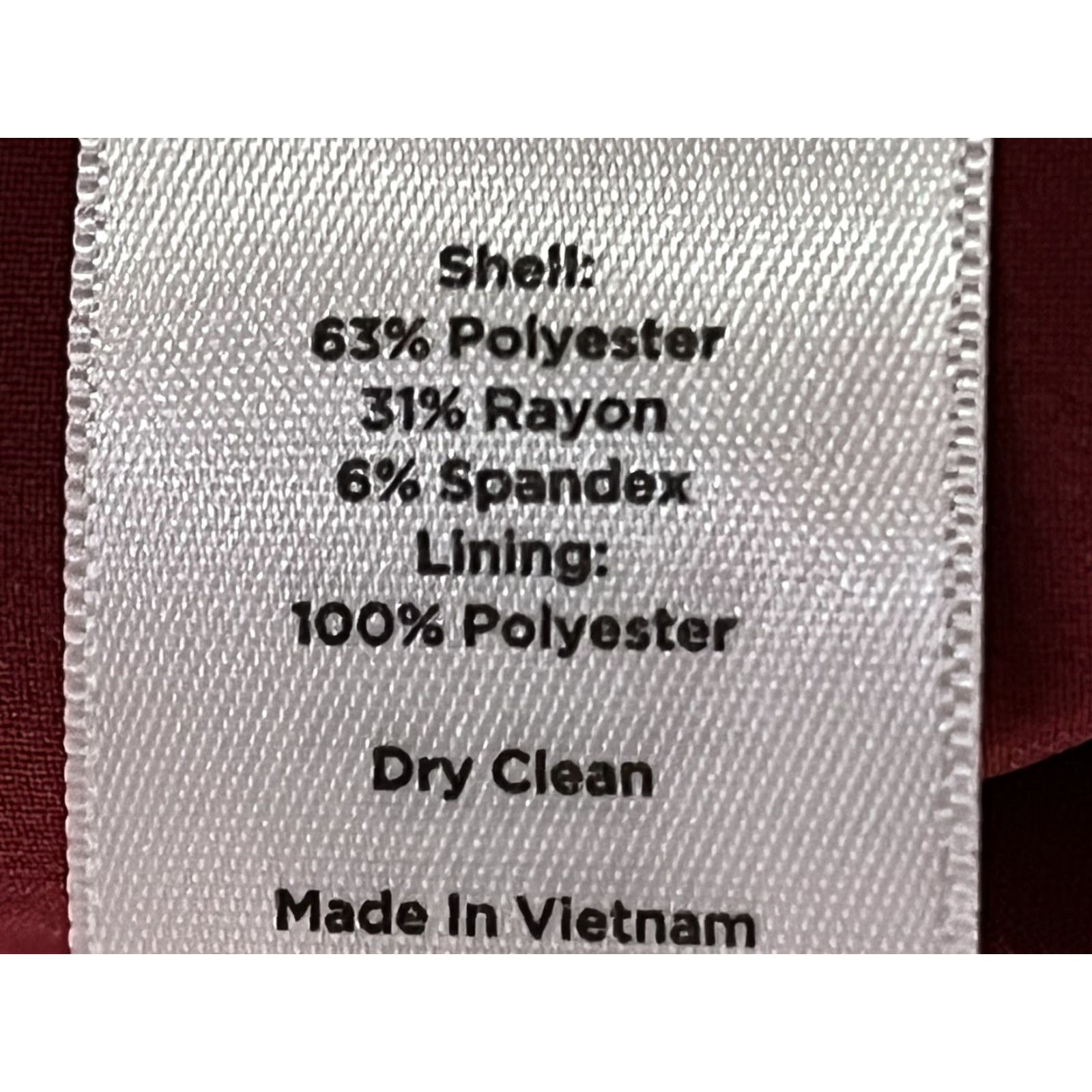 Talbots Talbots NEW! Red Dark Dress Pants 16 Italian Fabric Slight Bootcut Flat Front Woman Regular Size 16 Polyester Blend Style: Dress Pants Size 38" / US 16 / IT 52 - 7 Thumbnail