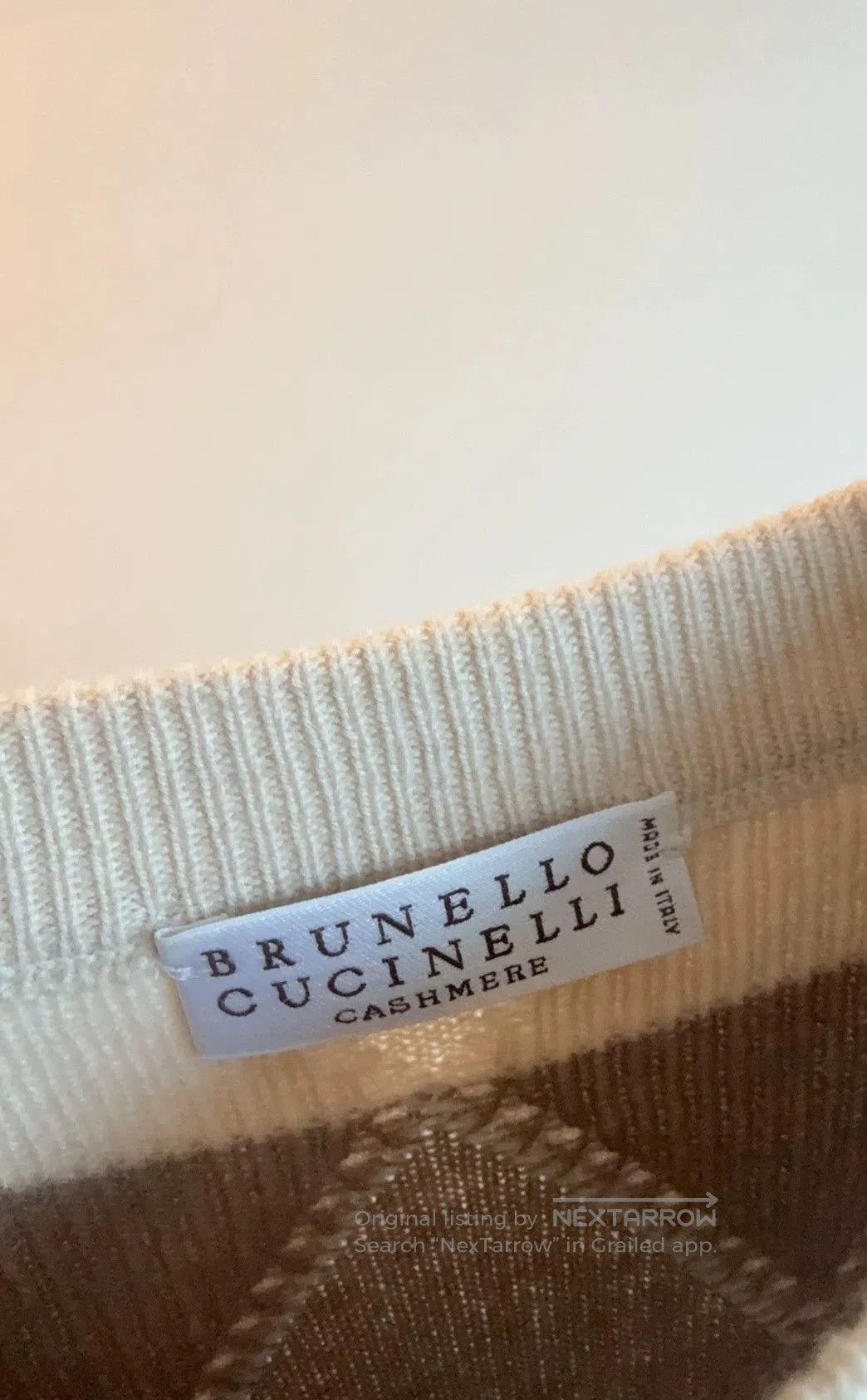 Brunello Cucinelli Brunello Cucinelli Sequin Argyle Top. Size US L / EU 52-54 / 3 - 5 Thumbnail