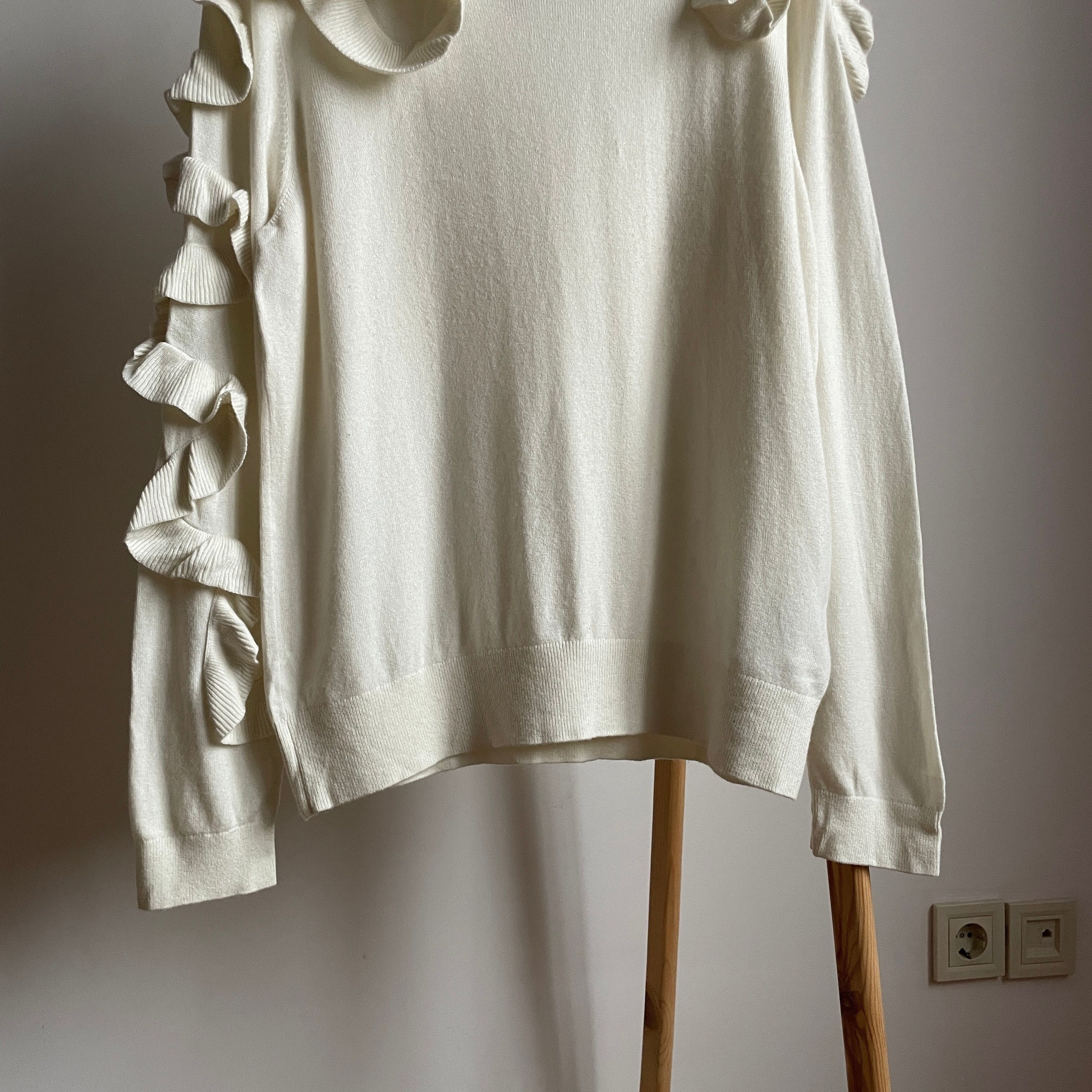 Ted Baker Ted Baker Celebrating 30 Years Ruffle Wool Blend Sweater Size L / US 10 / IT 46 - 8 Thumbnail