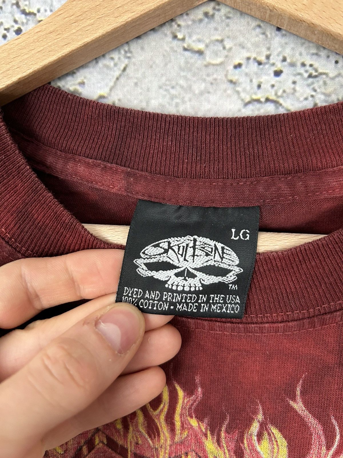 Band Tees × Vintage Vintage Route 666 Horror Graphic Tee Motorcycle 90s Size US L / EU 52-54 / 3 - 6 Thumbnail