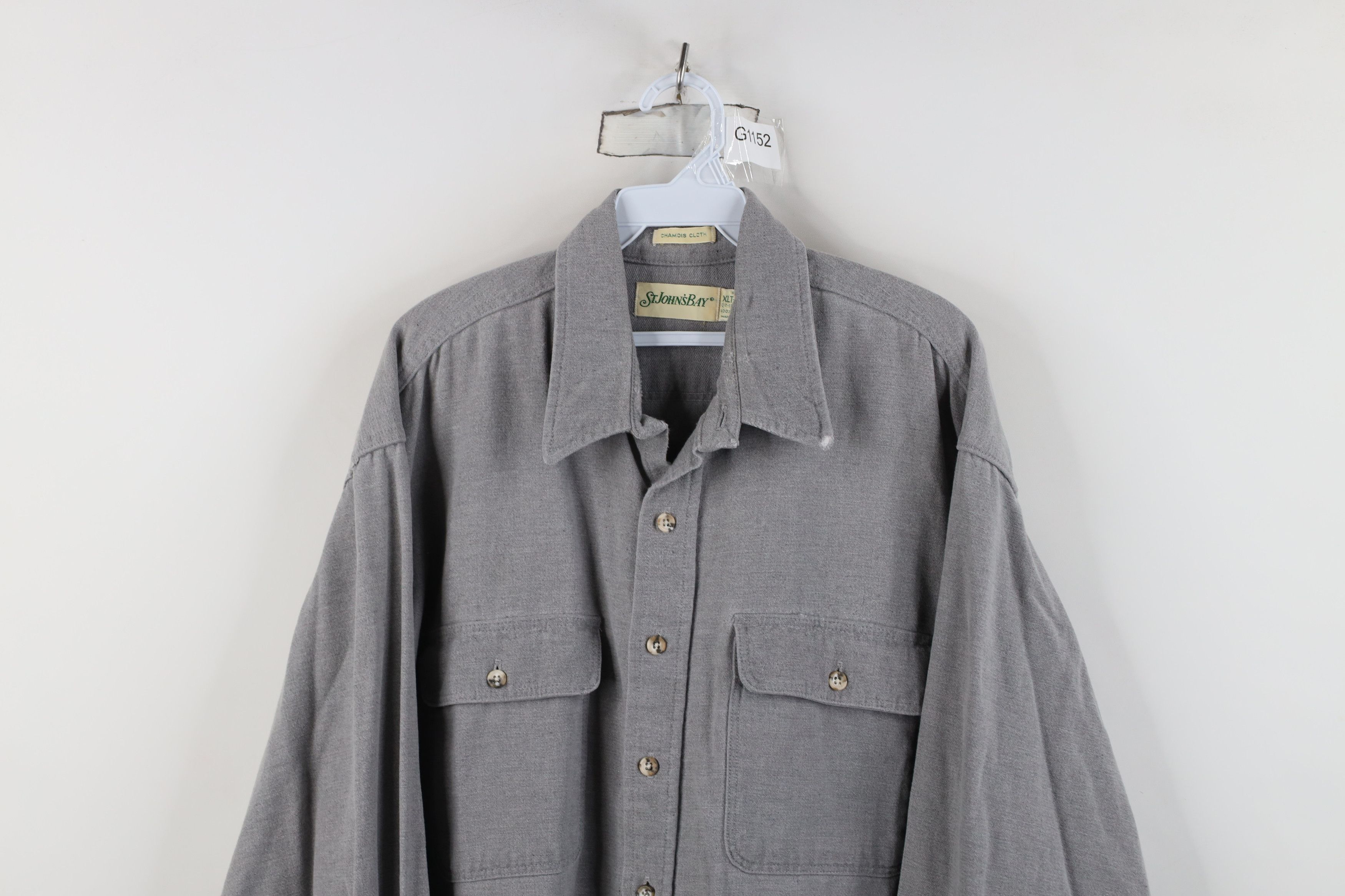Vintage Vintage 70s Streetwear Chamois Collared Button Shirt USA Size US XL / EU 56 / 4 - 2 Thumbnail