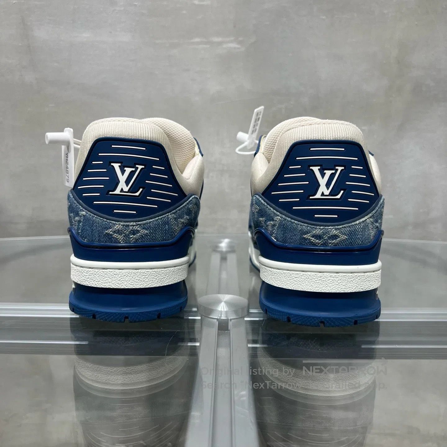Louis Vuitton Louis Vuitton Trainer White Blue Jeans shoes Size US 7 / EU 40 - 6 Thumbnail