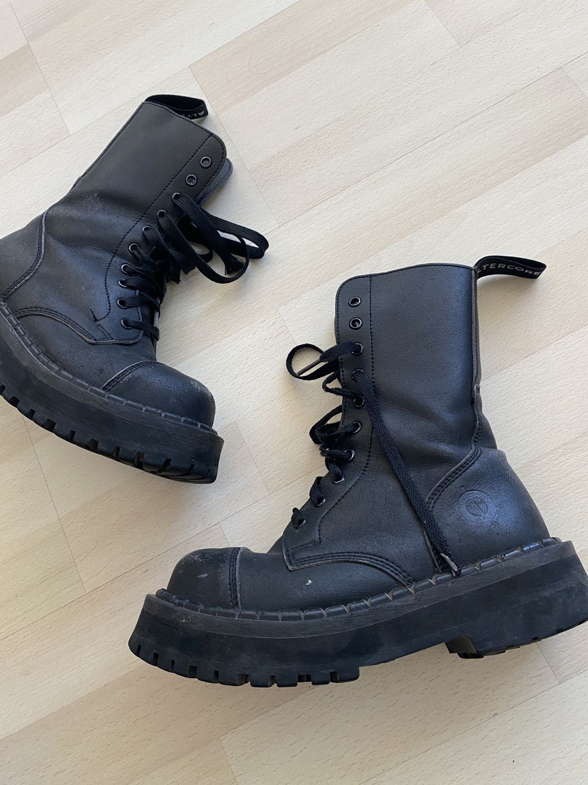 Designer Leather Heavy Altercore Boots Size US 8 / IT 38 - 3 Thumbnail