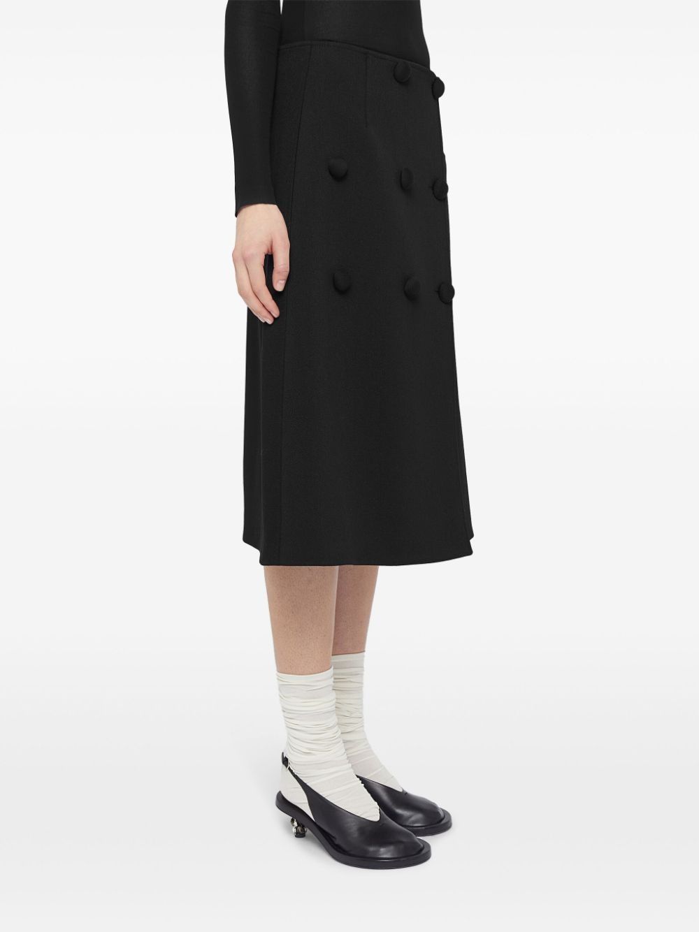 Jil Sander o1w1db10825 Skirt in Black Size 27" / US 4 / IT 40 - 3 Thumbnail