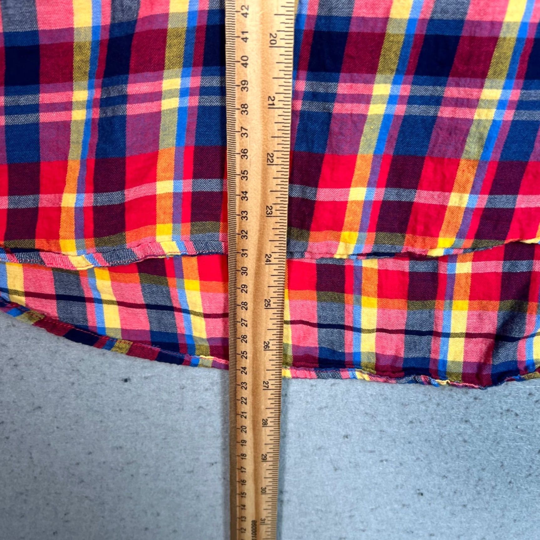 MOTHER MOTHER Women's Plaid Blouse Large Red Long Sleeve Cotton Button Pullover Casual Size L / US 10 / IT 46 - 7 Thumbnail