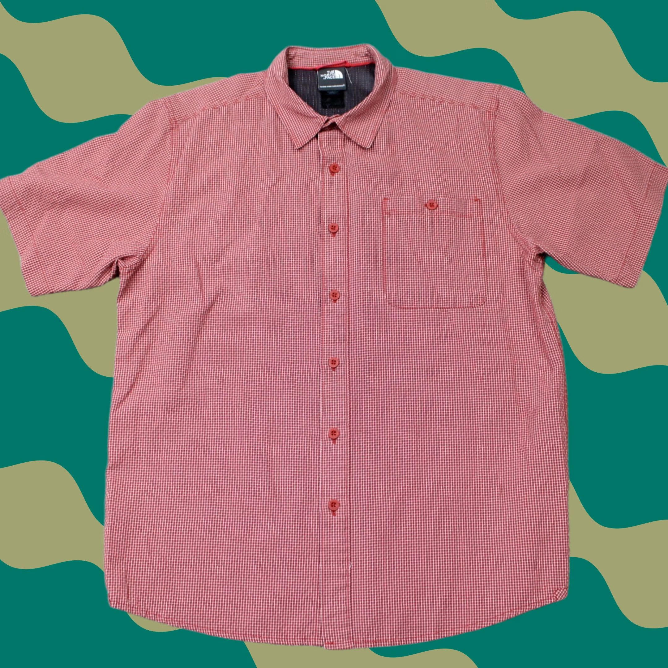 The North Face The North Face Shirt Mens Medium Red Plaid Stanage Woven Modal/Polyester S/S TNF Size US M / EU 48-50 / 2 - 1 Thumbnail