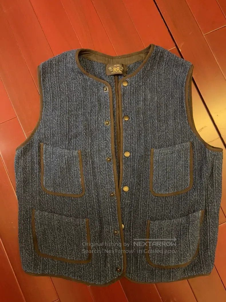 RRL Ralph Lauren RRL Ralph Lauren Blue dyed knitted fisherman's vest Size US M / EU 48-50 / 2 - 1 Thumbnail