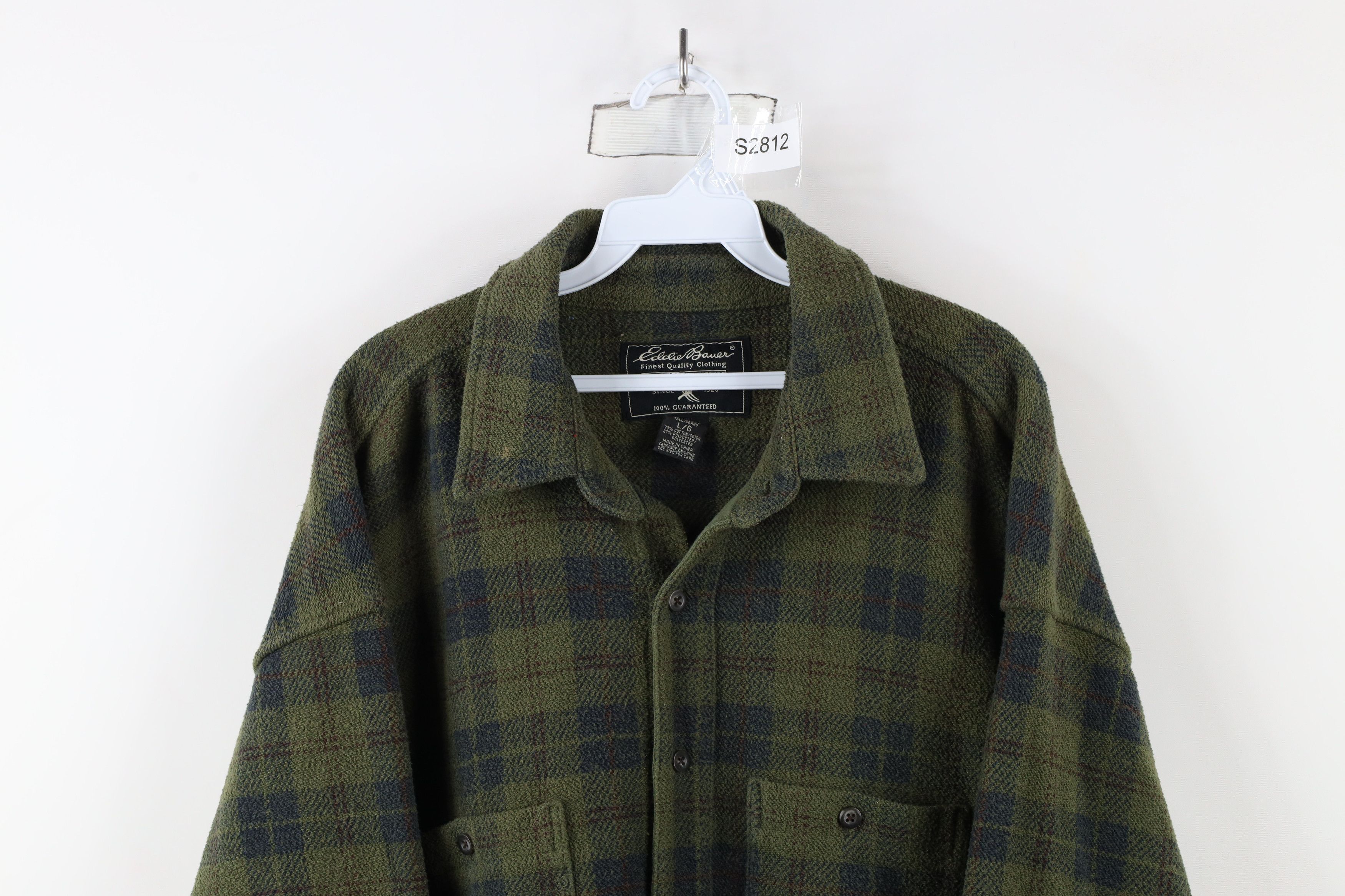 Eddie Bauer × Vintage Vintage 90s Eddie Bauer Button Shirt Jacket Jac Shirt Size US L / EU 52-54 / 3 - 2 Thumbnail