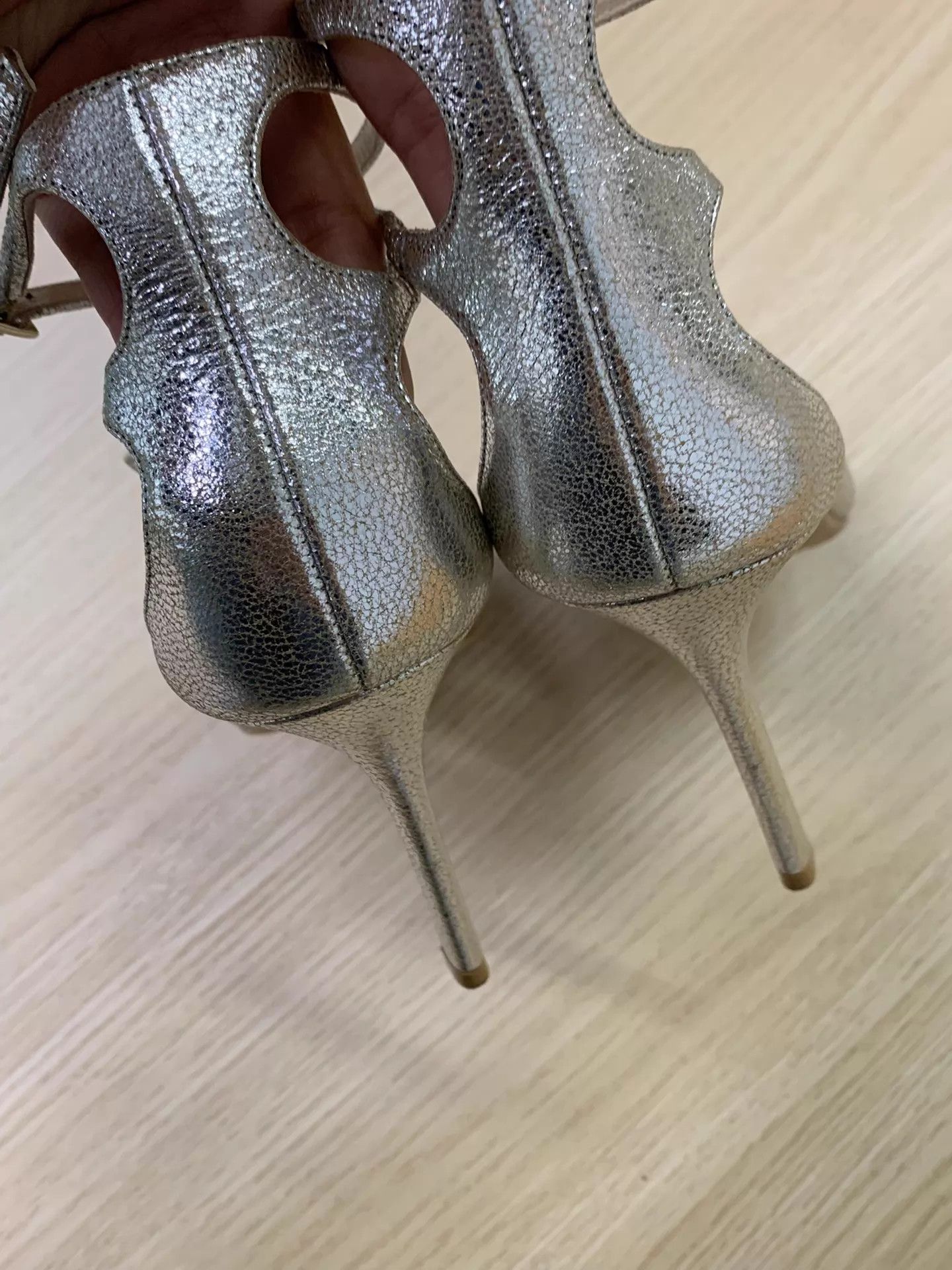 Jimmy Choo Jimmy Choo Silver Heeled Sandals EU39 New Size US 8.5 / IT 38.5 - 4 Thumbnail