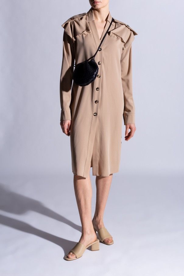 Bottega Veneta o1bcso1str0924 Band in Beige Size US 10 / IT 40 - 3 Thumbnail