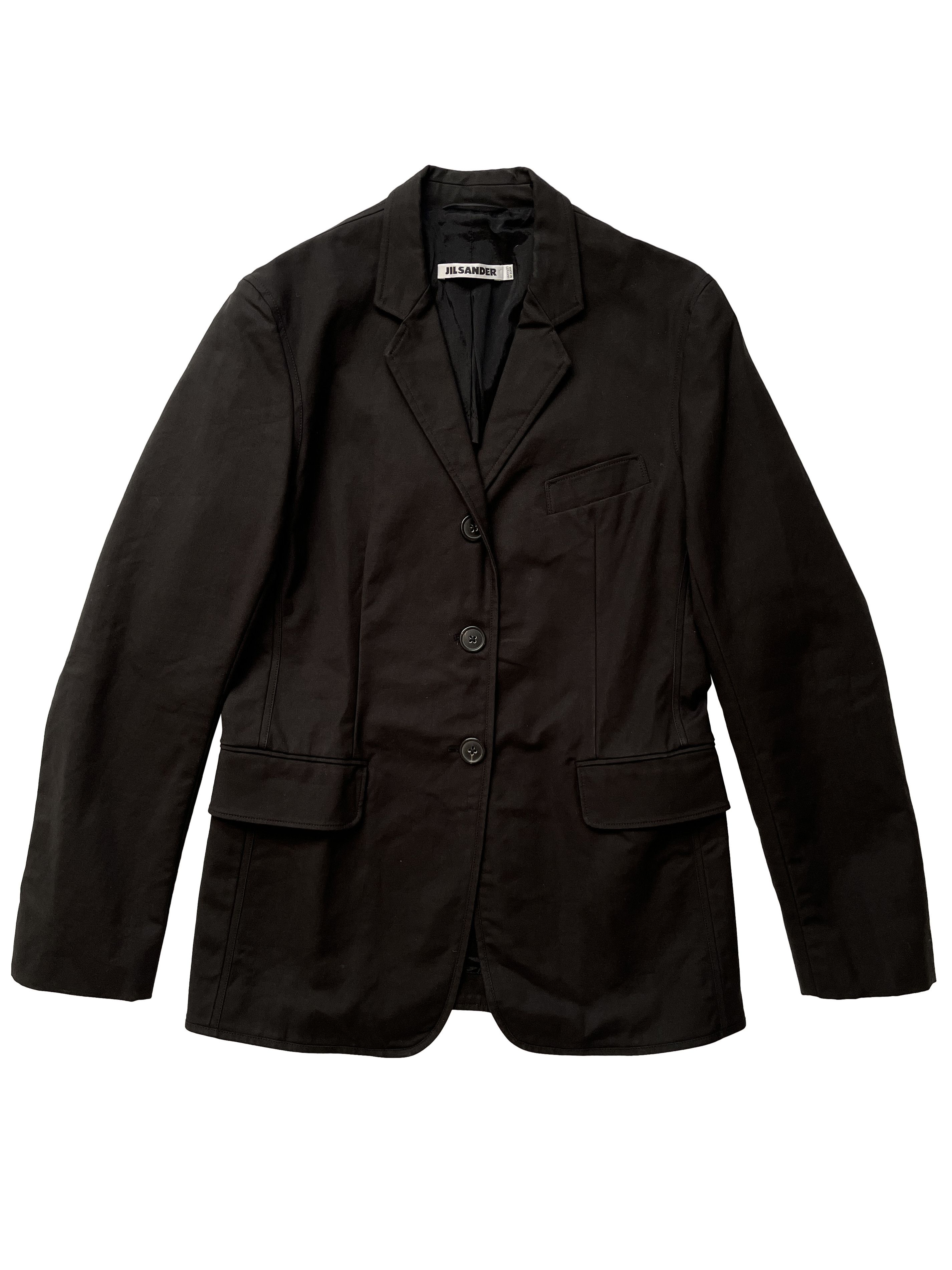 Jil Sander ⚡️QUICK SALE⚡️Jil Sander Black Cotton Blazer Jacket Size M / US 6-8 / IT 42-44 - 1 Thumbnail