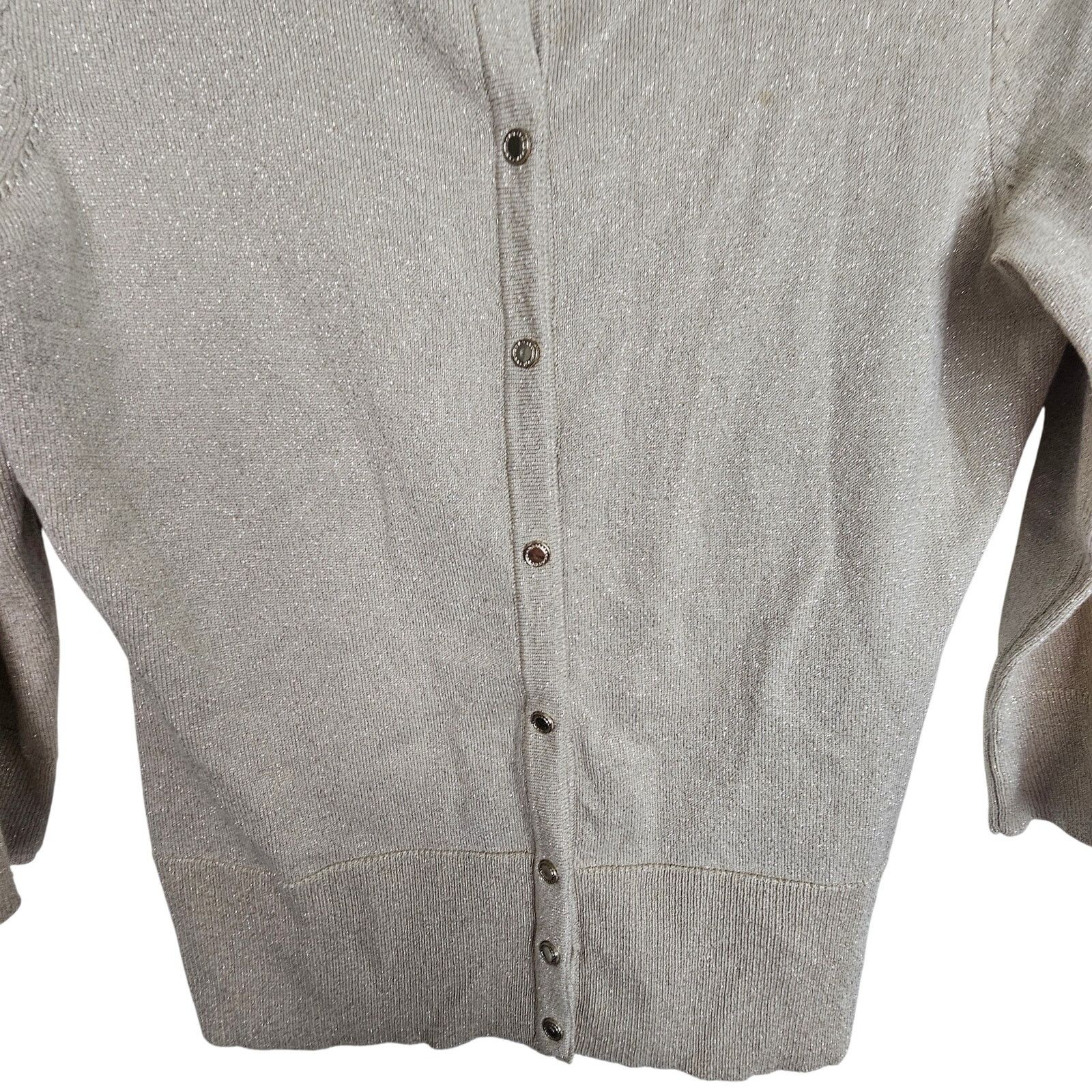 White House Black Market White House Black Market Metallic Cardigan Sweater XS Snap Size XS / US 0-2 / IT 36-38 - 3 Thumbnail