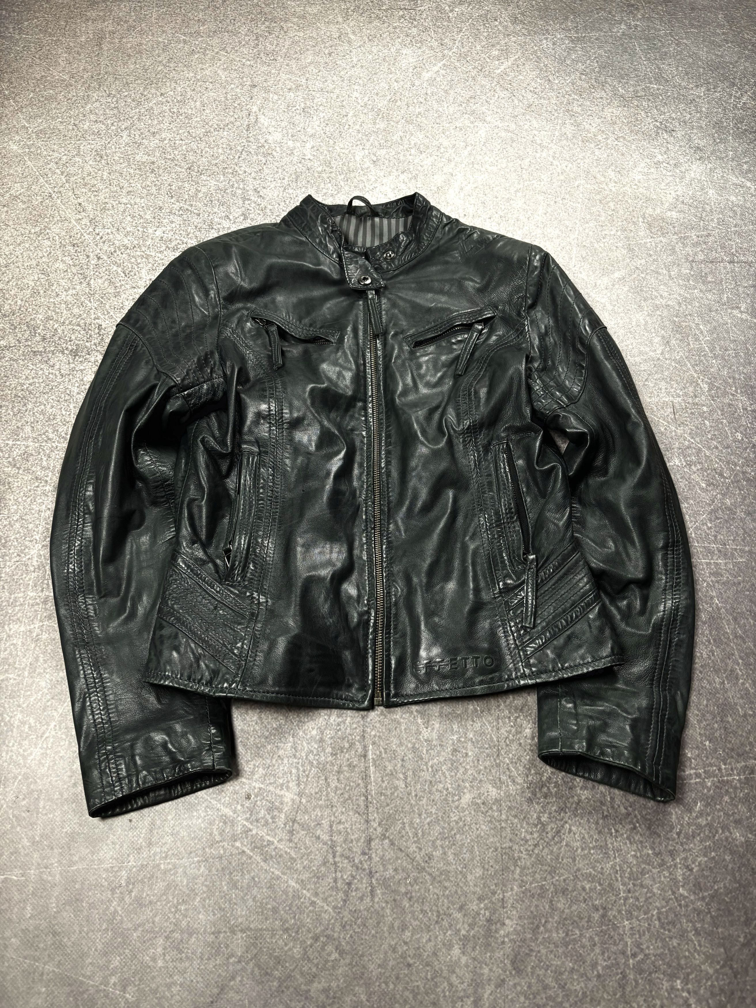 Japanese Brand Vintage Frettio Leather Biker Jacket Y2K Streetwear Size US XS / EU 42 / 0 - 1 Thumbnail
