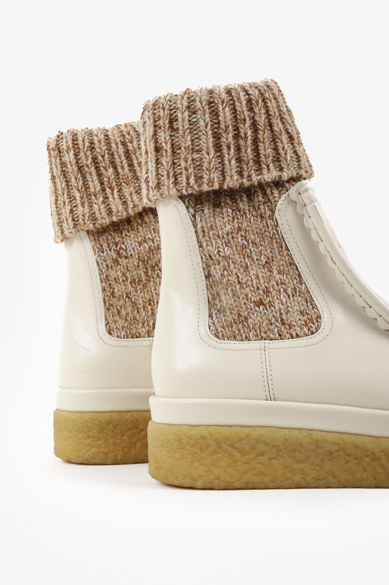 Chloe Chloe Beige Jamie Sock Boots Size US 7.5 / IT 37.5 - 8 Thumbnail