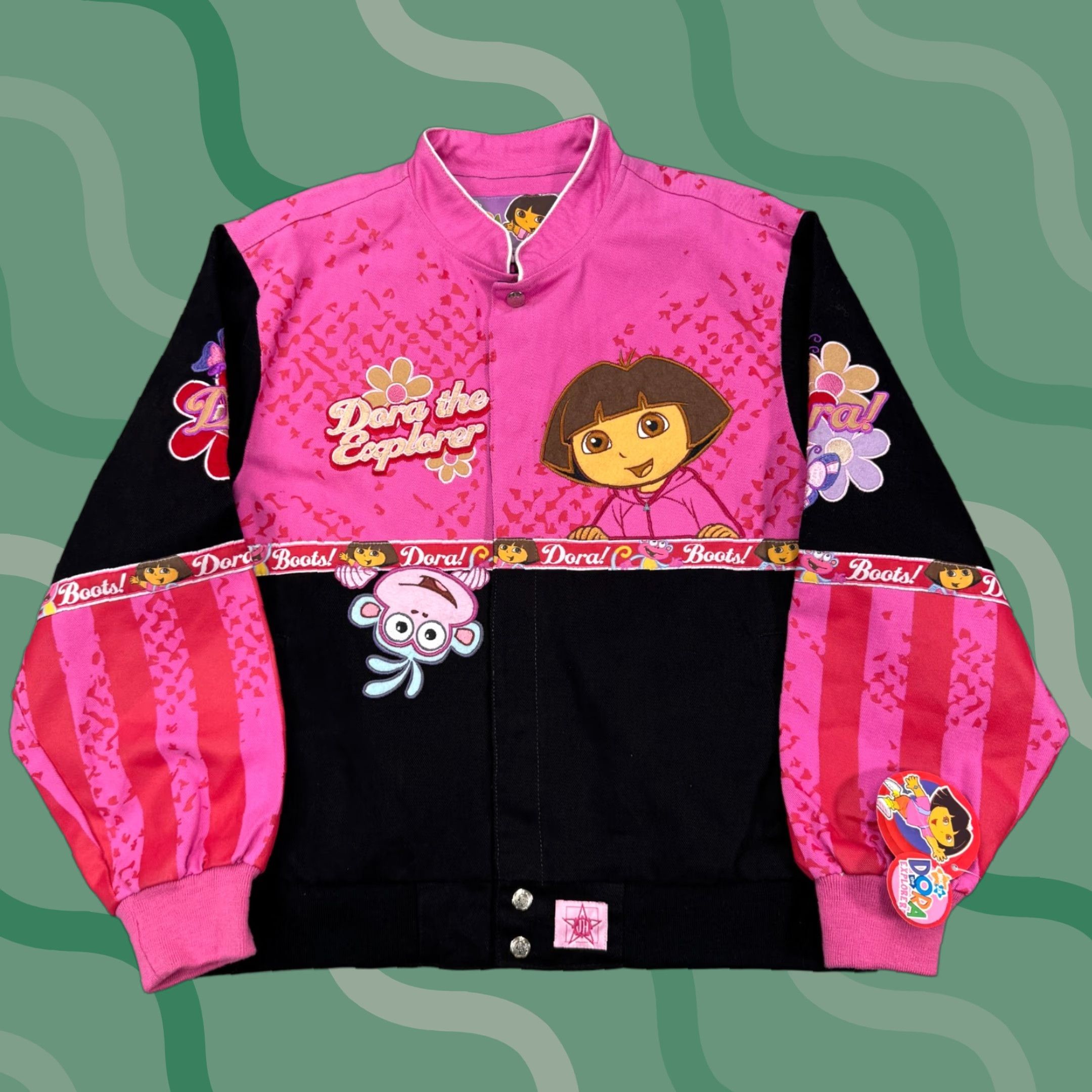 Hamilton VINTAGE Jeff Hamilton Dora the Explorer jacket Mens Bomber Jacket Size US S / EU 44-46 / 1 - 1 Thumbnail