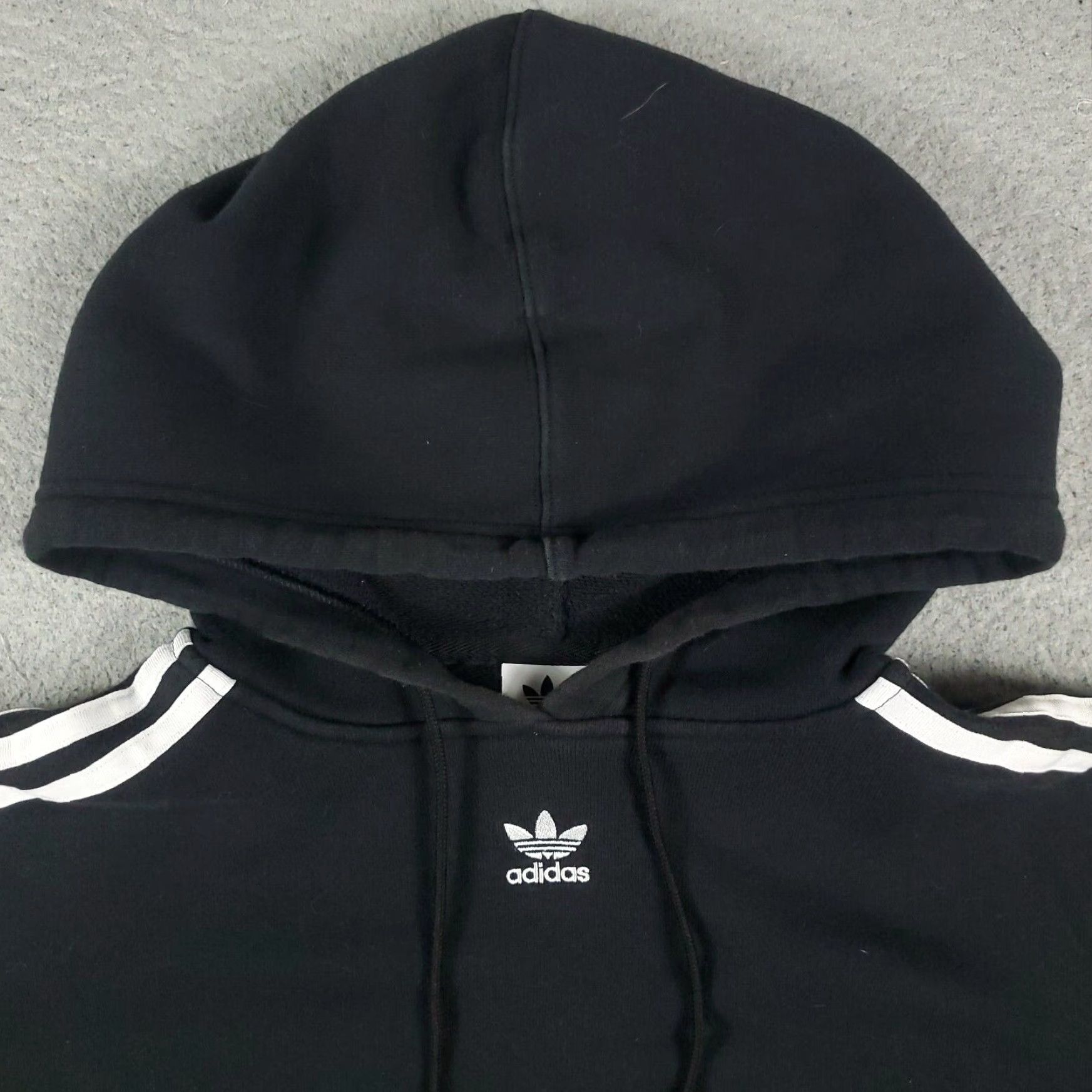 Adidas Adidas Pullover Hoodie Womens XS Black Cotton Blend Size XS / US 0-2 / IT 36-38 - 2 Thumbnail