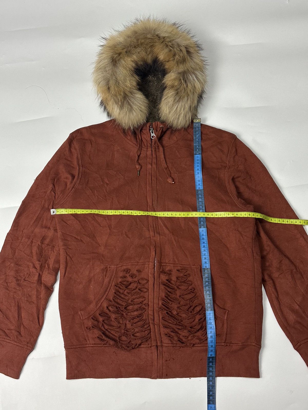 If Six Was Nine × Japanese Brand × Le Grande Bleu (L.G.B.) Fur Distressed Hoodie sherpa trashed uniqlo Size US M / EU 48-50 / 2 - 4 Thumbnail