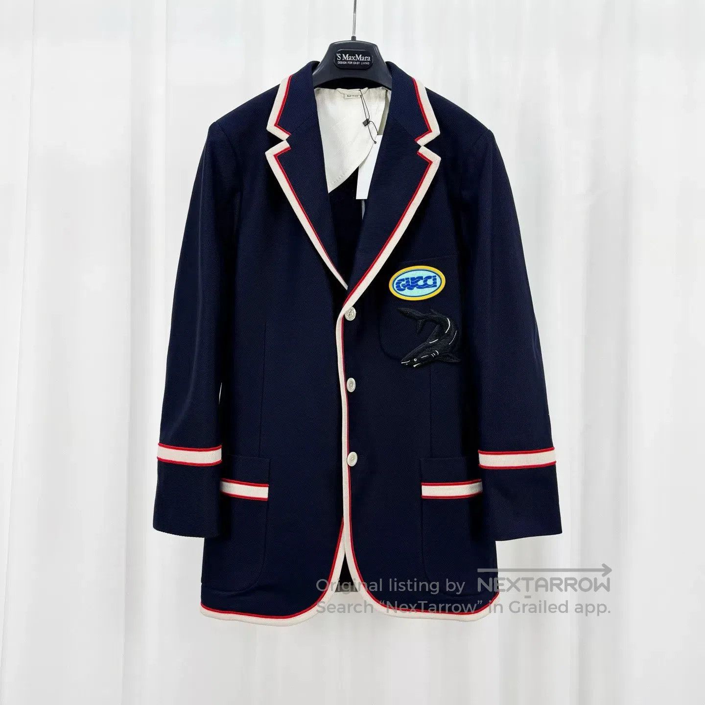 Gucci Gucci Embroidered Shark Letter Blazer Jacket. Size US L / EU 52-54 / 3 - 1 Thumbnail