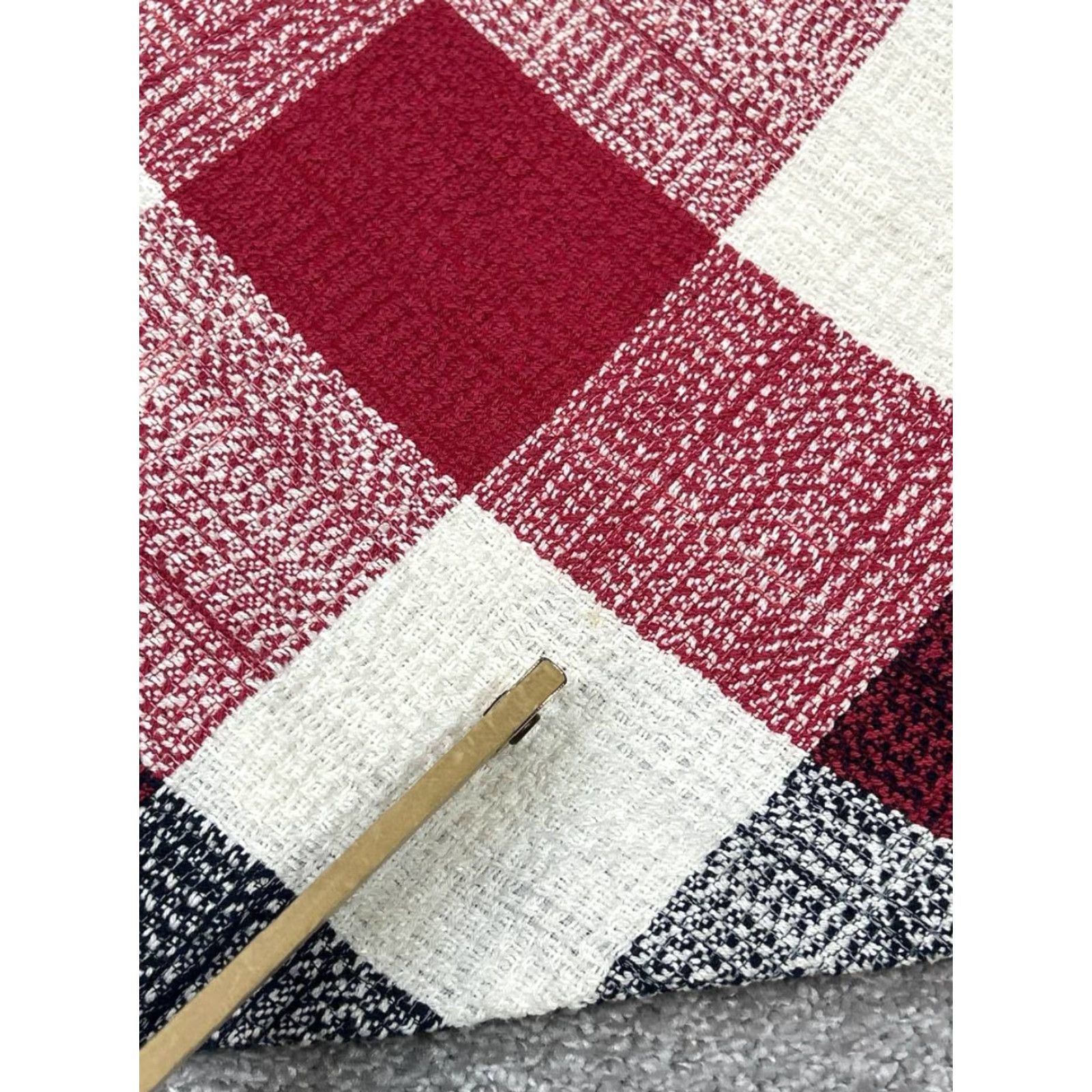 Brooks Brothers Brooks Brothers Skirt Womens 10 Plaid Red Fleece Stretch Knit Cotton Polyester Spandex Flare Knee Length Zipper Casual Travel Classic Modern Size 32" / US 10 / IT 46 - 3 Thumbnail