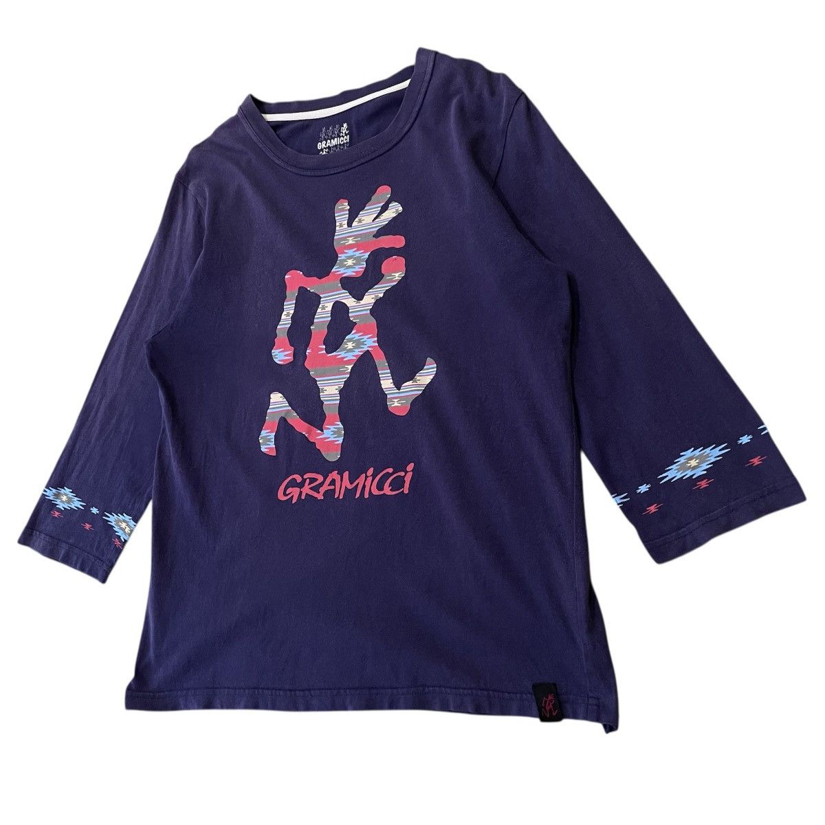 Gramicci Gramicci Running Man Shirt Tribal 3/4 Sleeve Navy Size US S / EU 44-46 / 1 - 3 Thumbnail